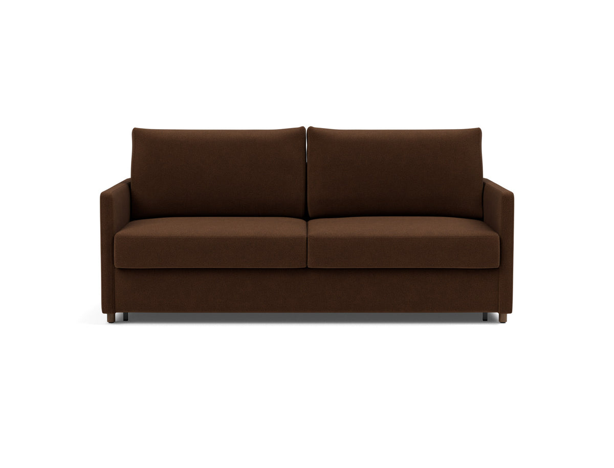 Innovation Living Neah King Sofa Bed with Slim Arms in Taura Cappuccino (359), front view