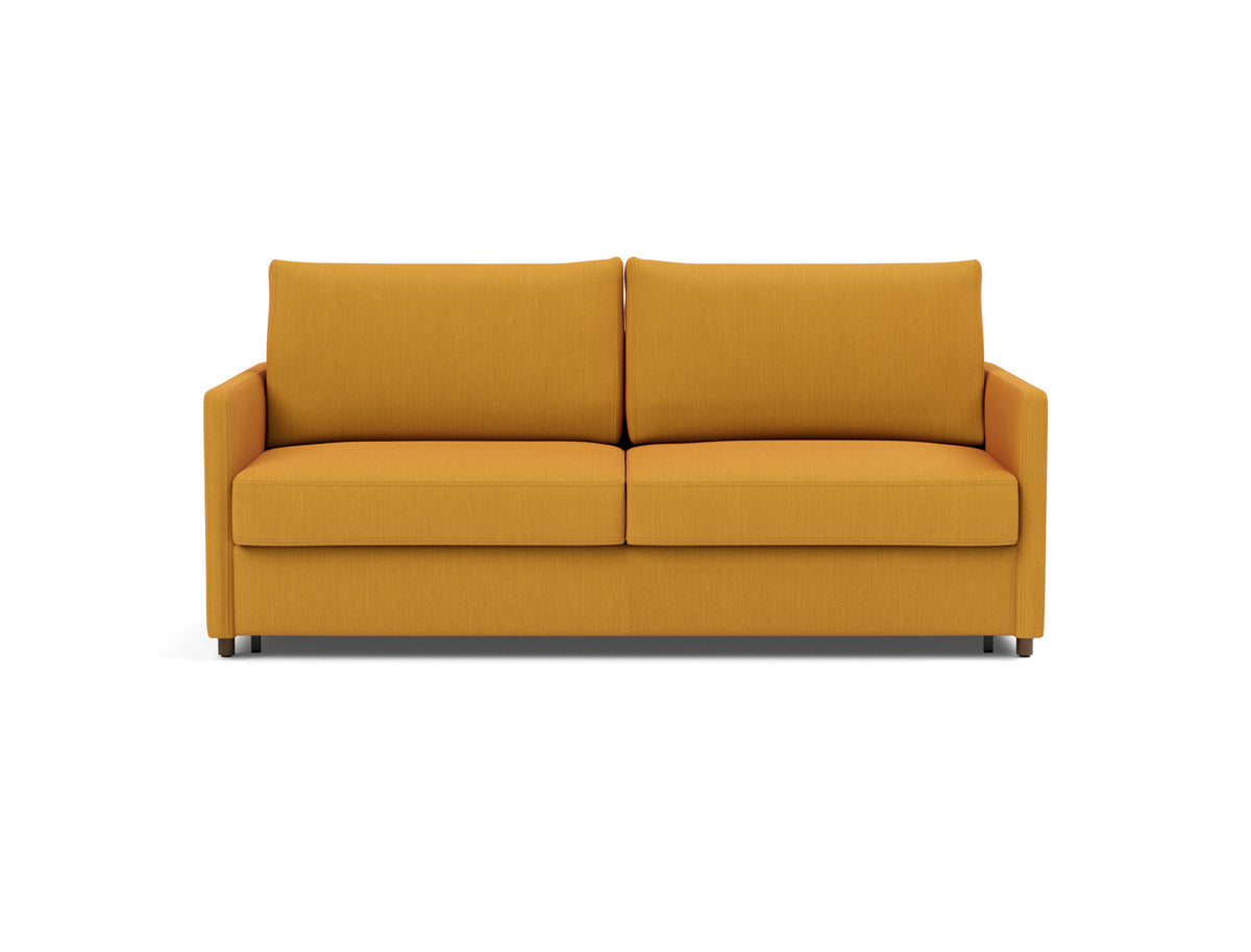 Innovation Living Neah King Sofa Bed with Slim Arms in Elegance Burned Curry (507), front view