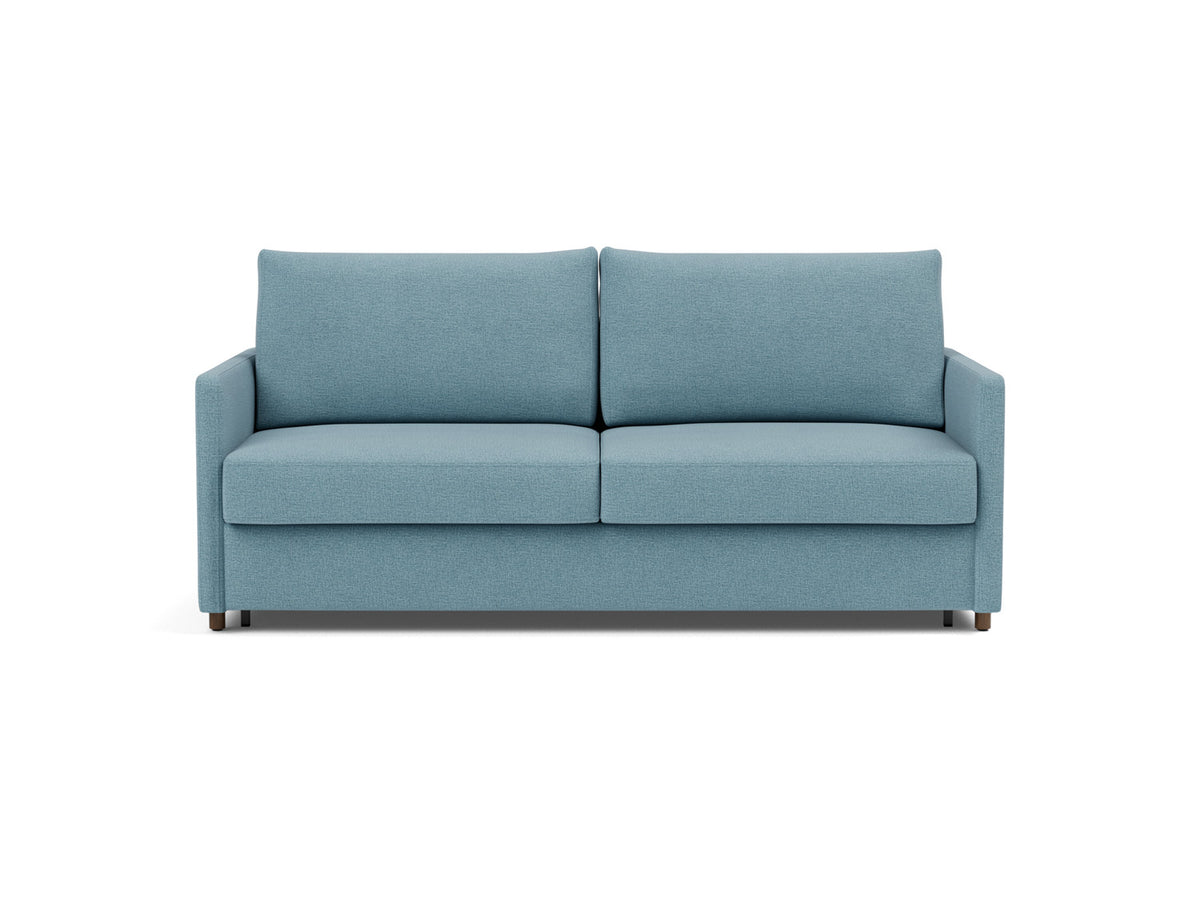 Innovation Living Neah King Sofa Bed with Slim Arms in Mixed Dance Light Blue (525), front view