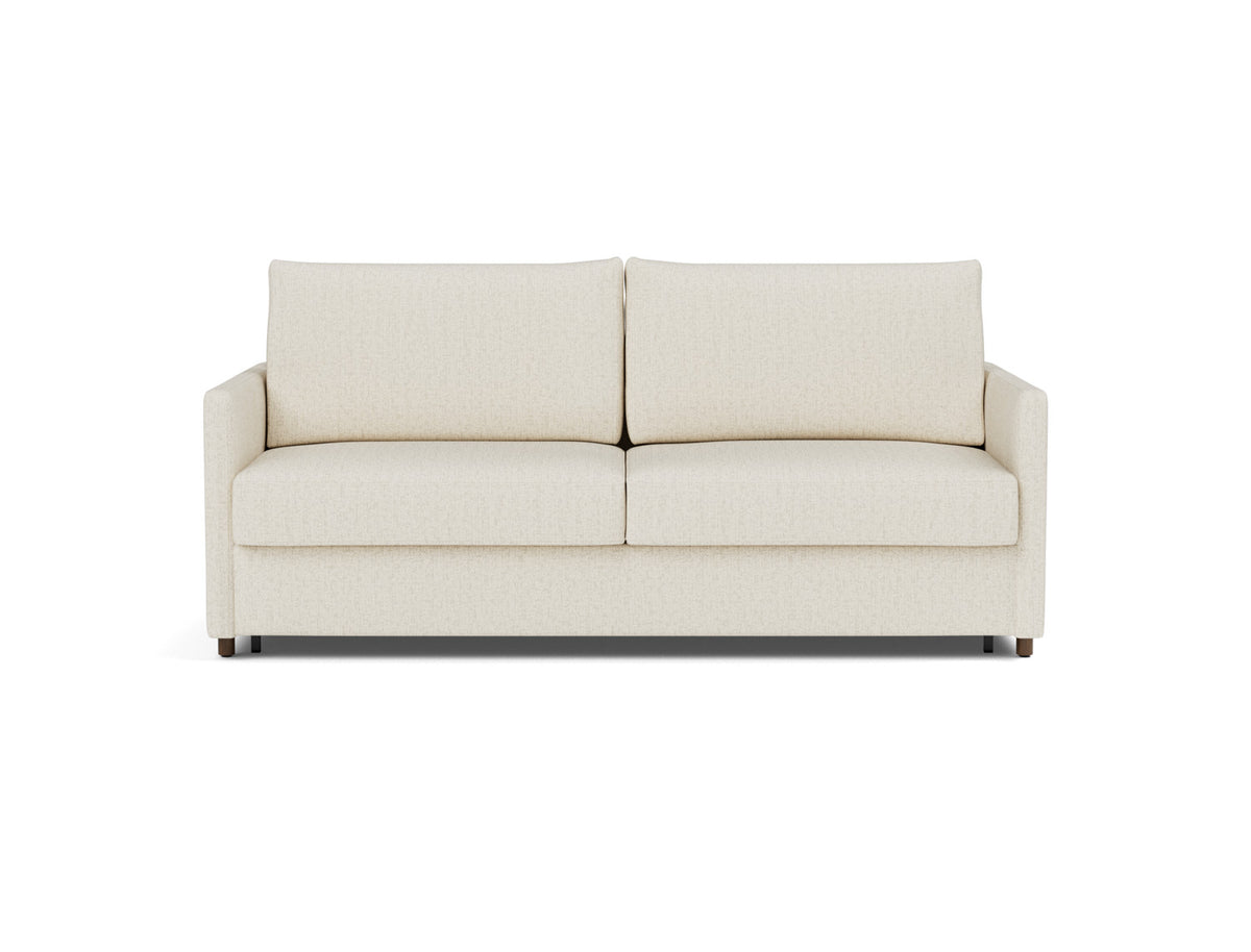 Innovation Living Neah King Sofa Bed with Slim Arms in Bouclé Off White (531), front view