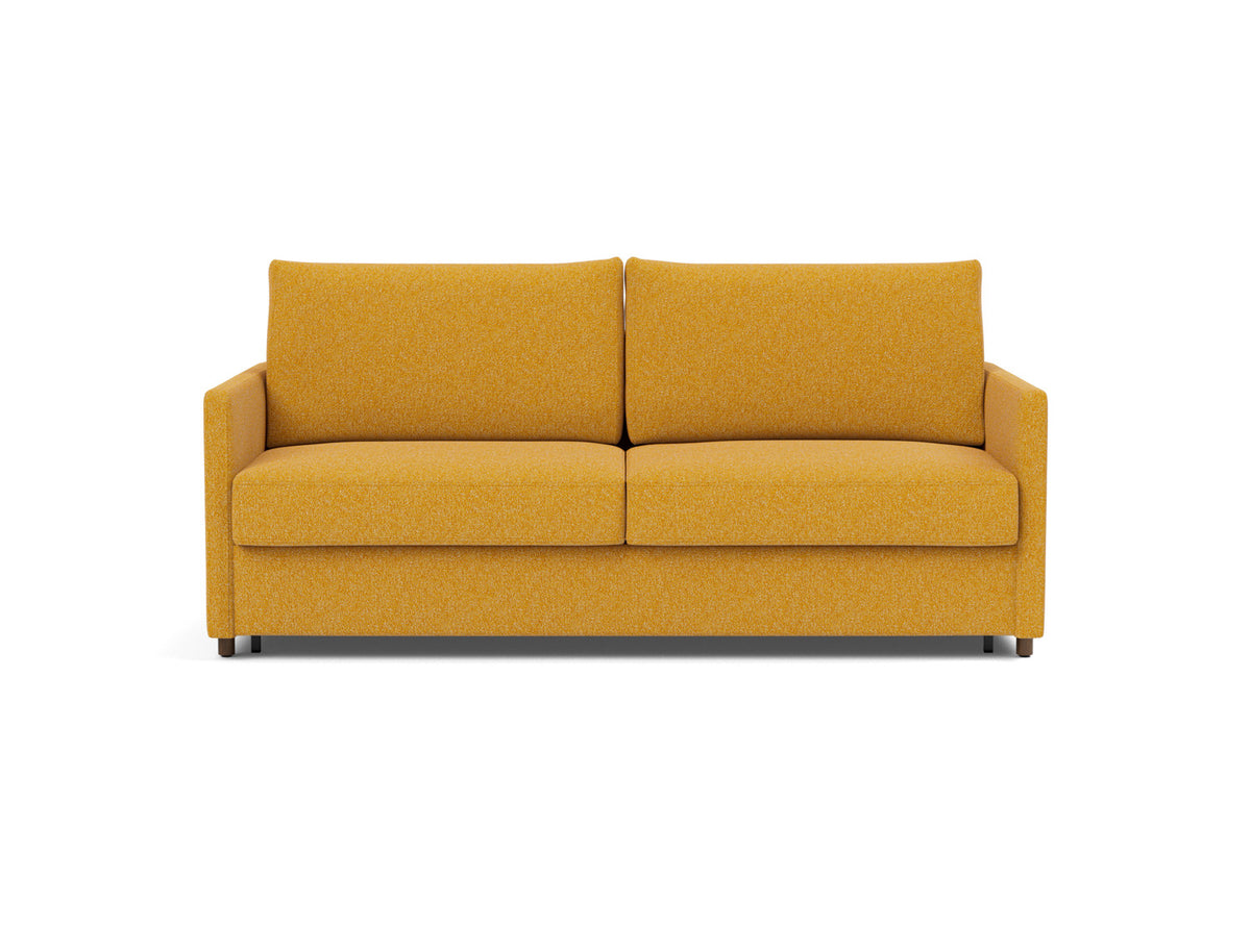 Innovation Living Neah King Sofa Bed with Slim Arms in Bouclé Ochre (536), front view