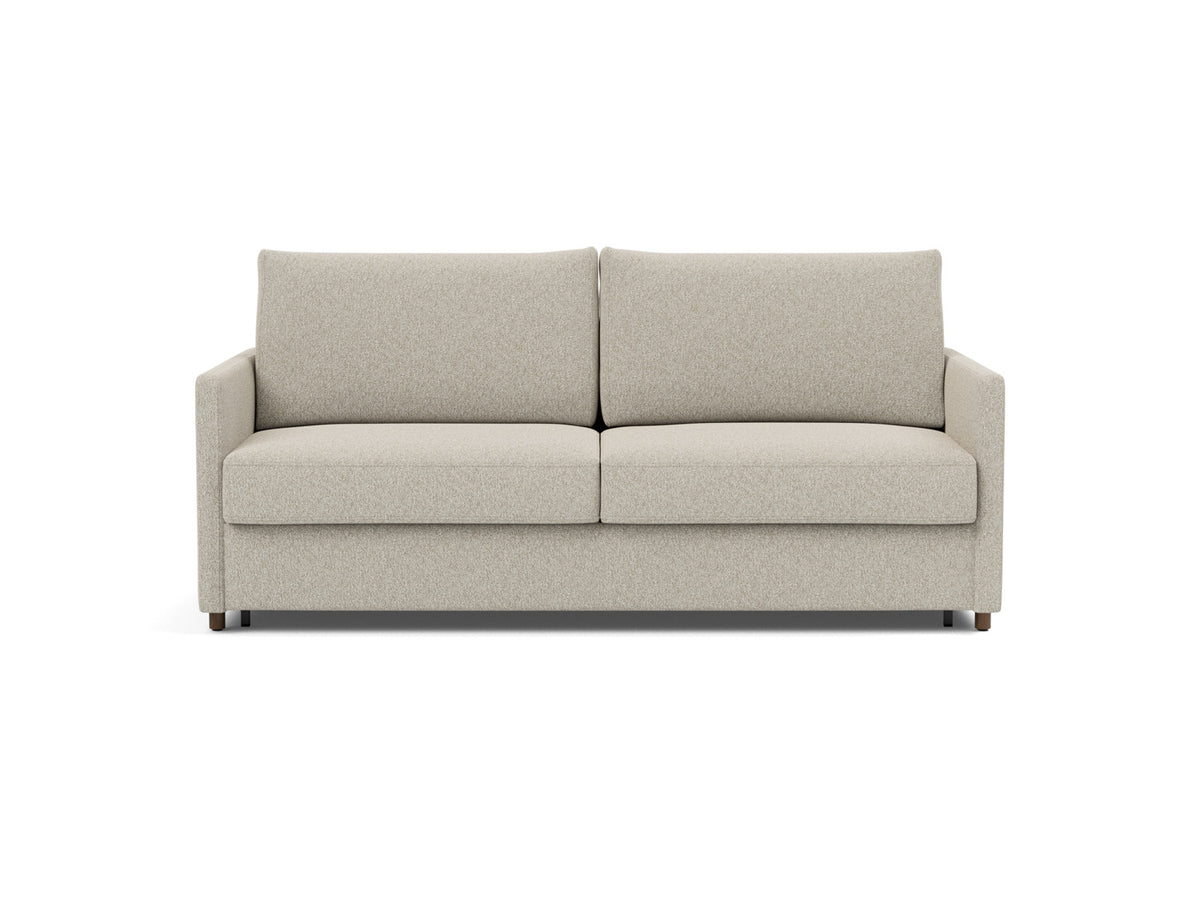 Innovation Living Neah King Sofa Bed with Slim Arms in Bouclé Beige (539), front view