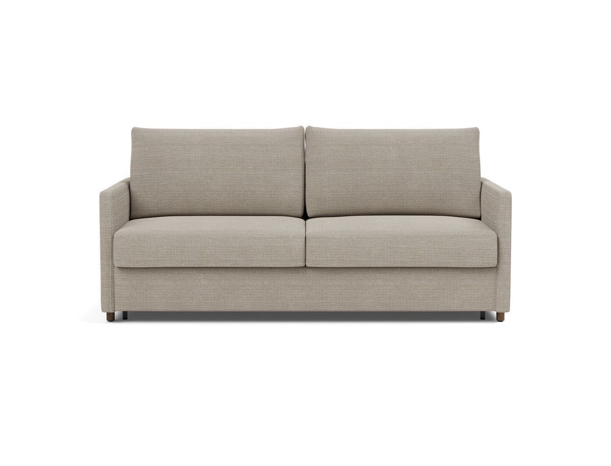 Innovation Living Neah King Sofa Bed with Slim Arms in Kenya Gravel (579), front view