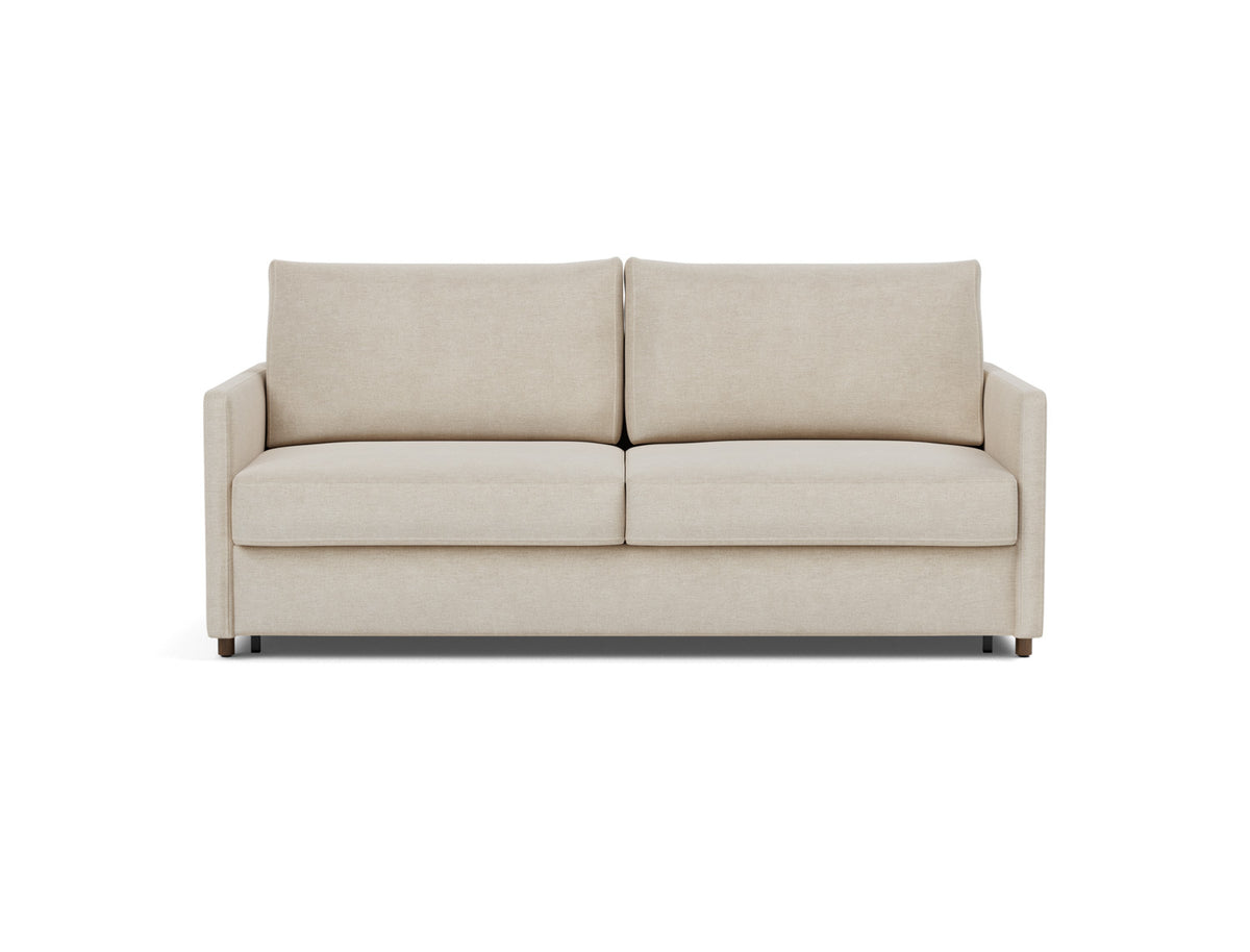 Innovation Living Neah King Sofa Bed with Slim Arms in Phobos Latte (586), front view
