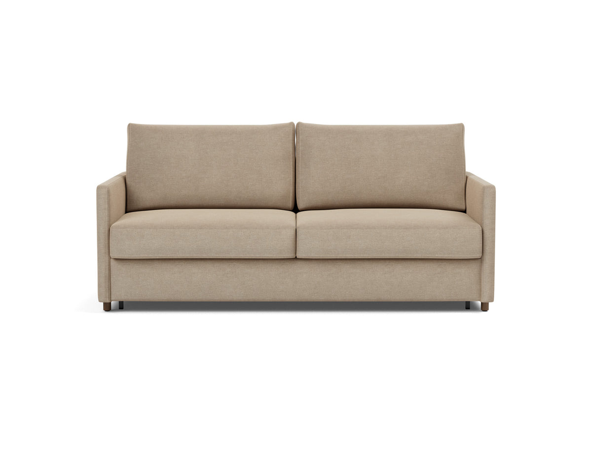 Innovation Living Neah King Sofa Bed with Slim Arms in Phobos Mocha (587), front view
