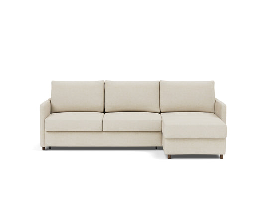 Innovation Living Neah Queen Sofa Bed with Chaise with Slim Arms in Halifax Shell (365), front view