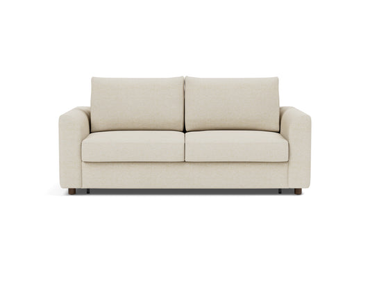 Innovation Living Neah Queen Sofa Bed with Curved Arms in Halifax Shell (365), front view