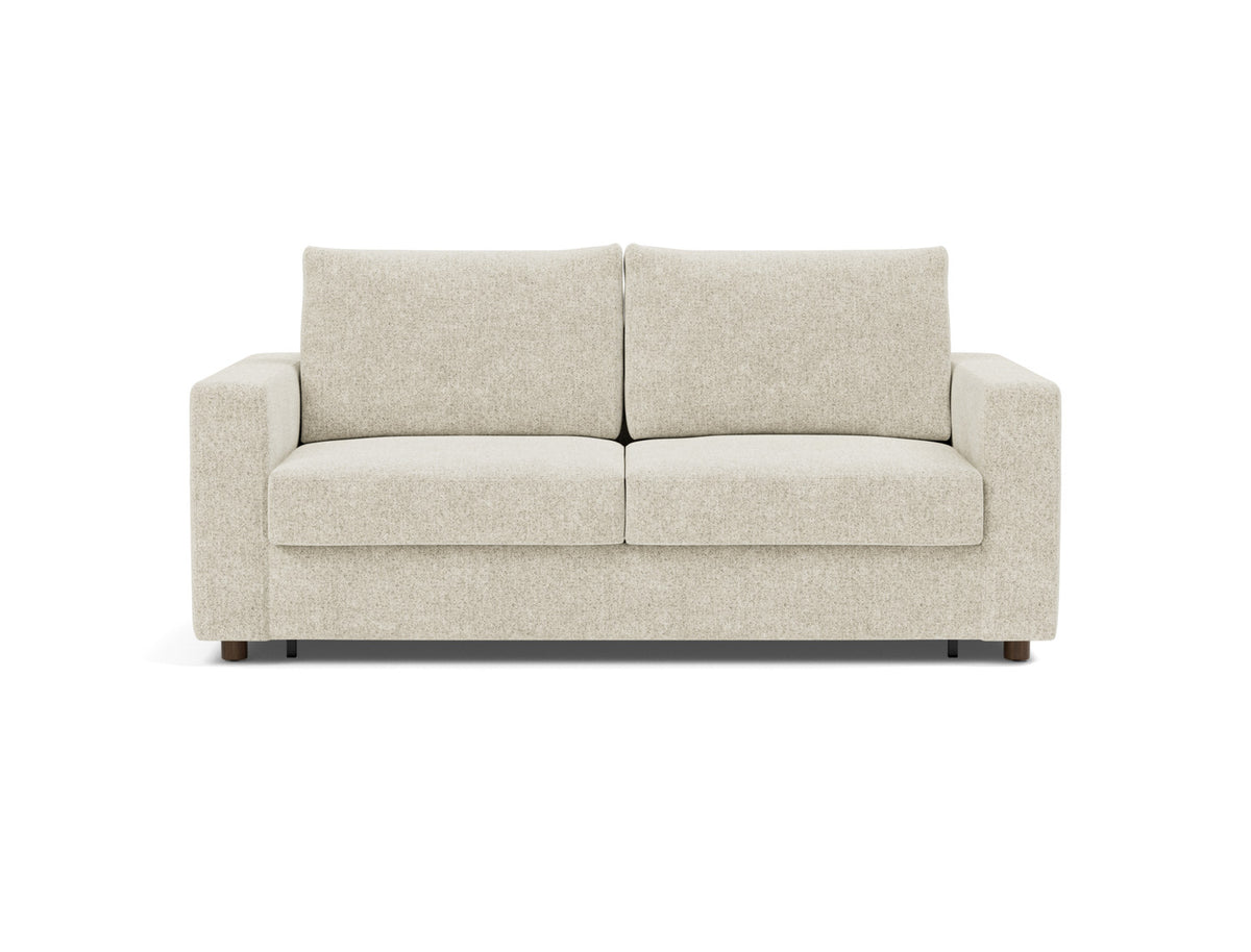 Innovation Living Neah Queen Sofa Bed with Standard Arms in Taura Off White (357), front view