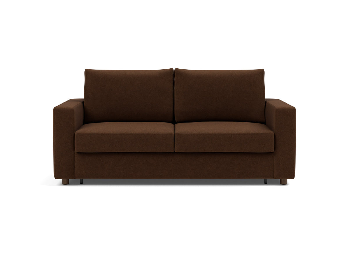 Innovation Living Neah Queen Sofa Bed with Standard Arms in Taura Cappuccino (359), front view