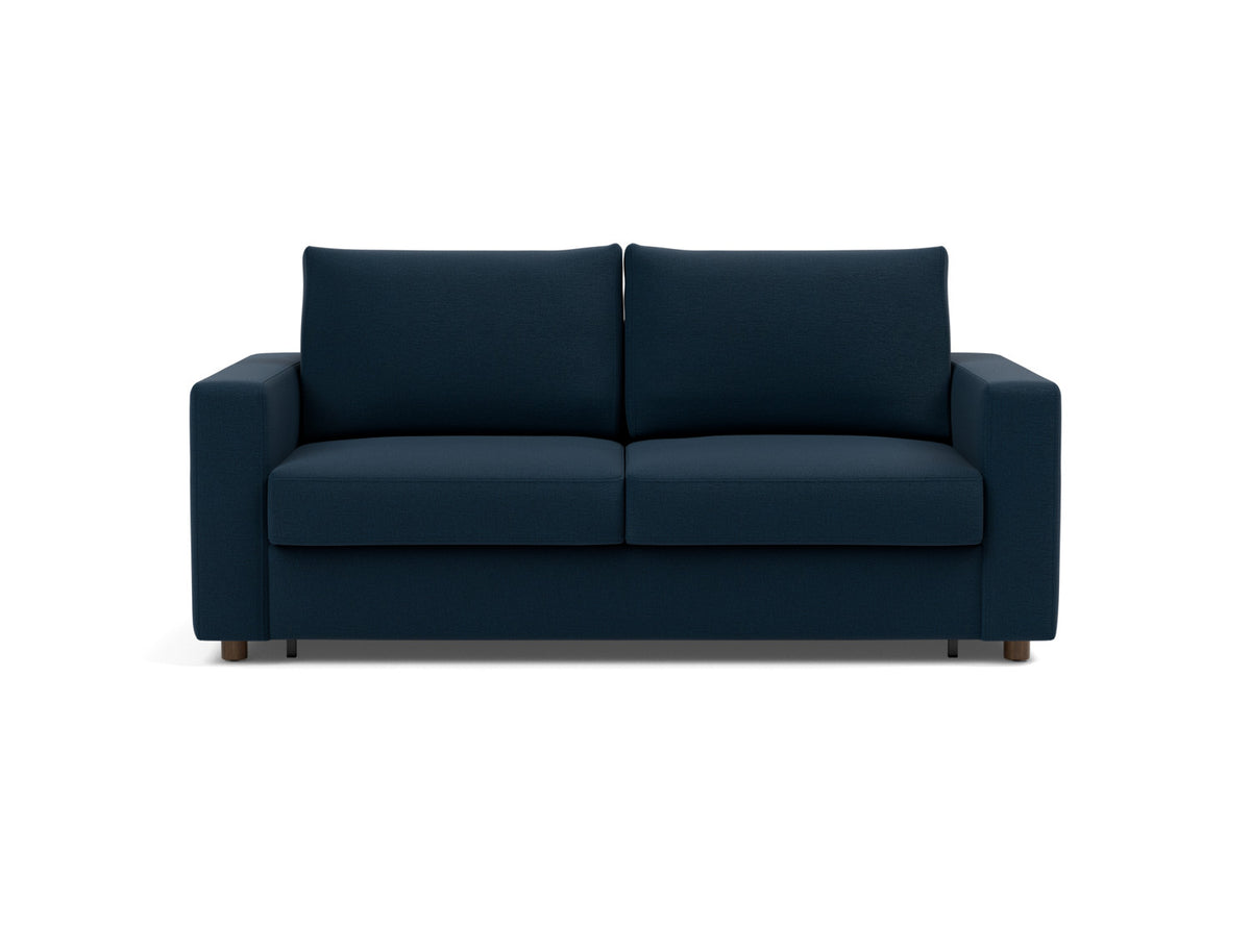Innovation Living Neah Queen Sofa Bed with Standard Arms in Mixed Dance Blue (528), front view