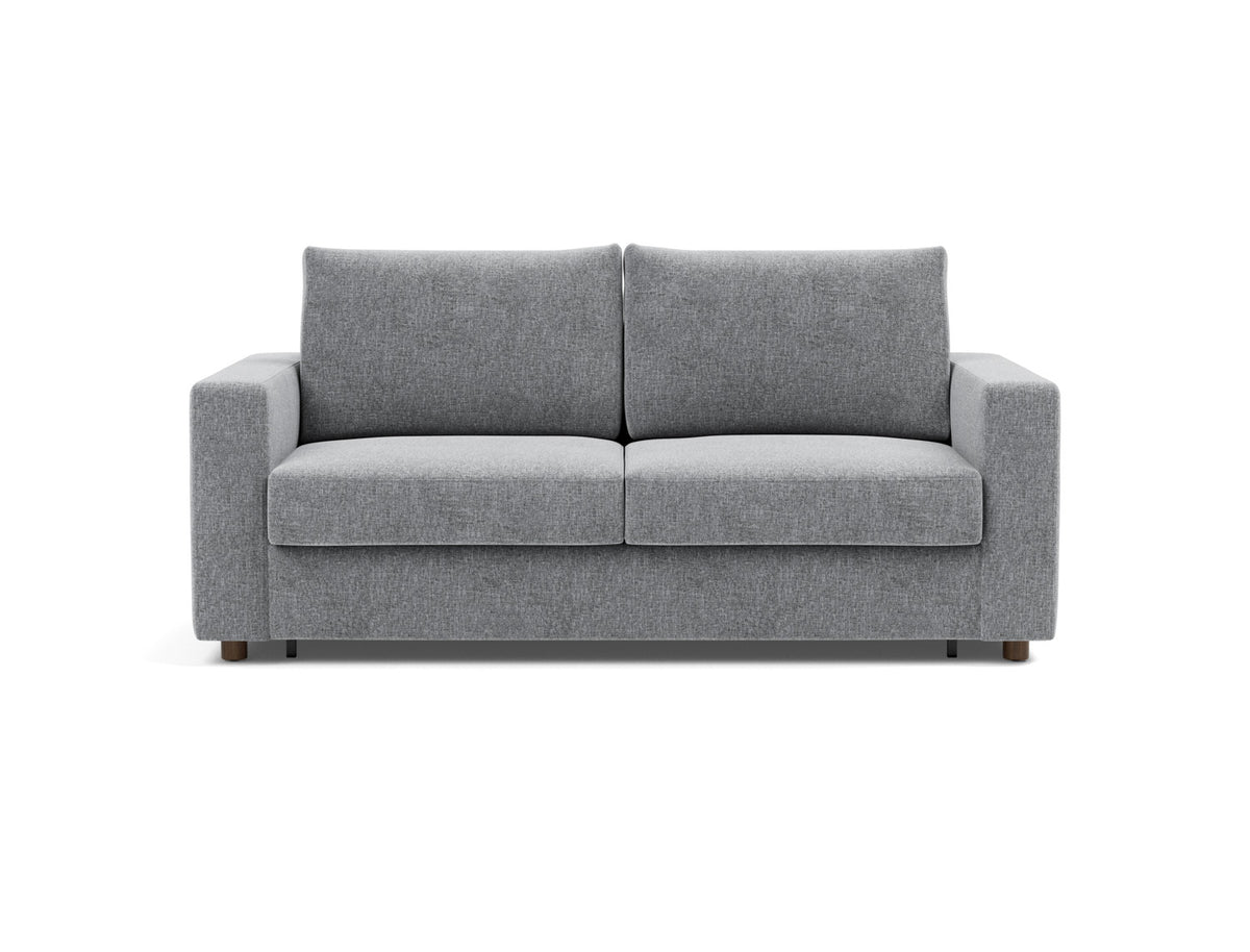 Innovation Living Neah Queen Sofa Bed with Standard Arms in Twist Granite (565), front view