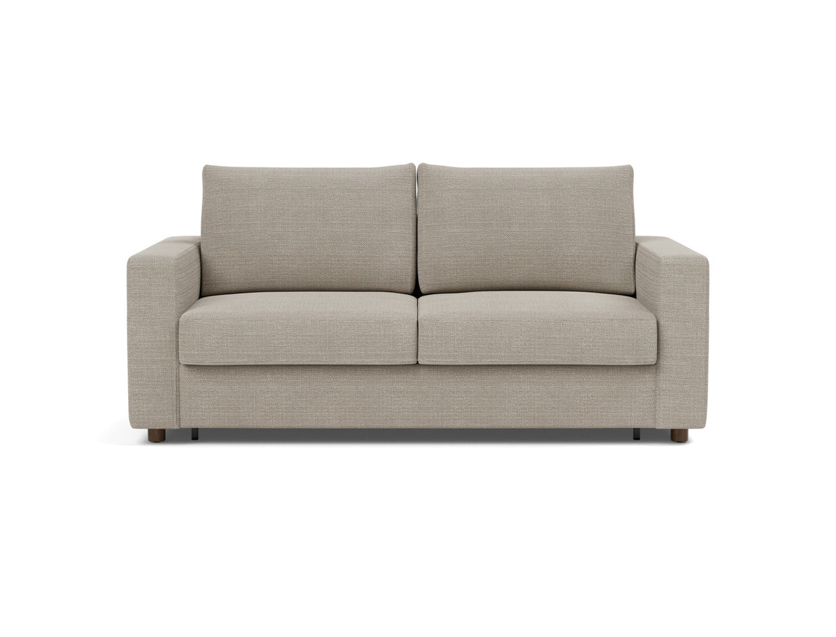 Innovation Living Neah Queen Sofa Bed with Standard Arms in Kenya Gravel (579), front view