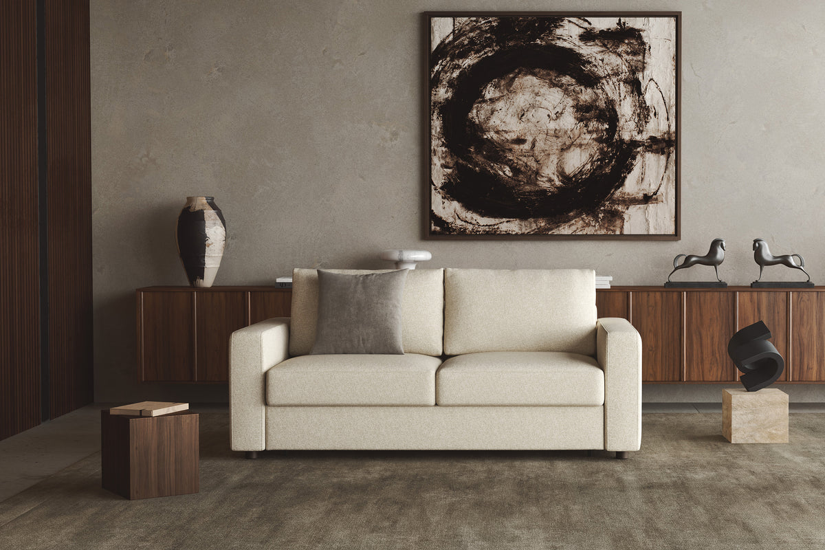 Innovation Living Neah Queen Sofa Bed with Standard Arms in a furnished room, Halifax Shell fabric – view 14