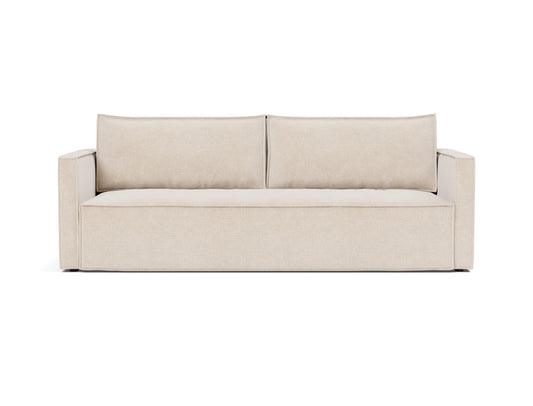 Innovation Living Newilla Full Sofa Bed with Slim Arms in Adario Basmati (255), front view