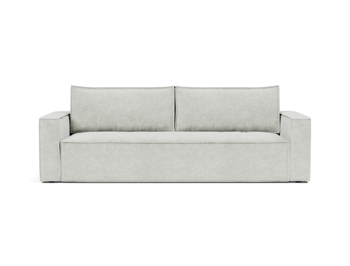 Innovation Living Newilla Full Sofa Bed with Standard Arms in Adario Fog (256), front view
