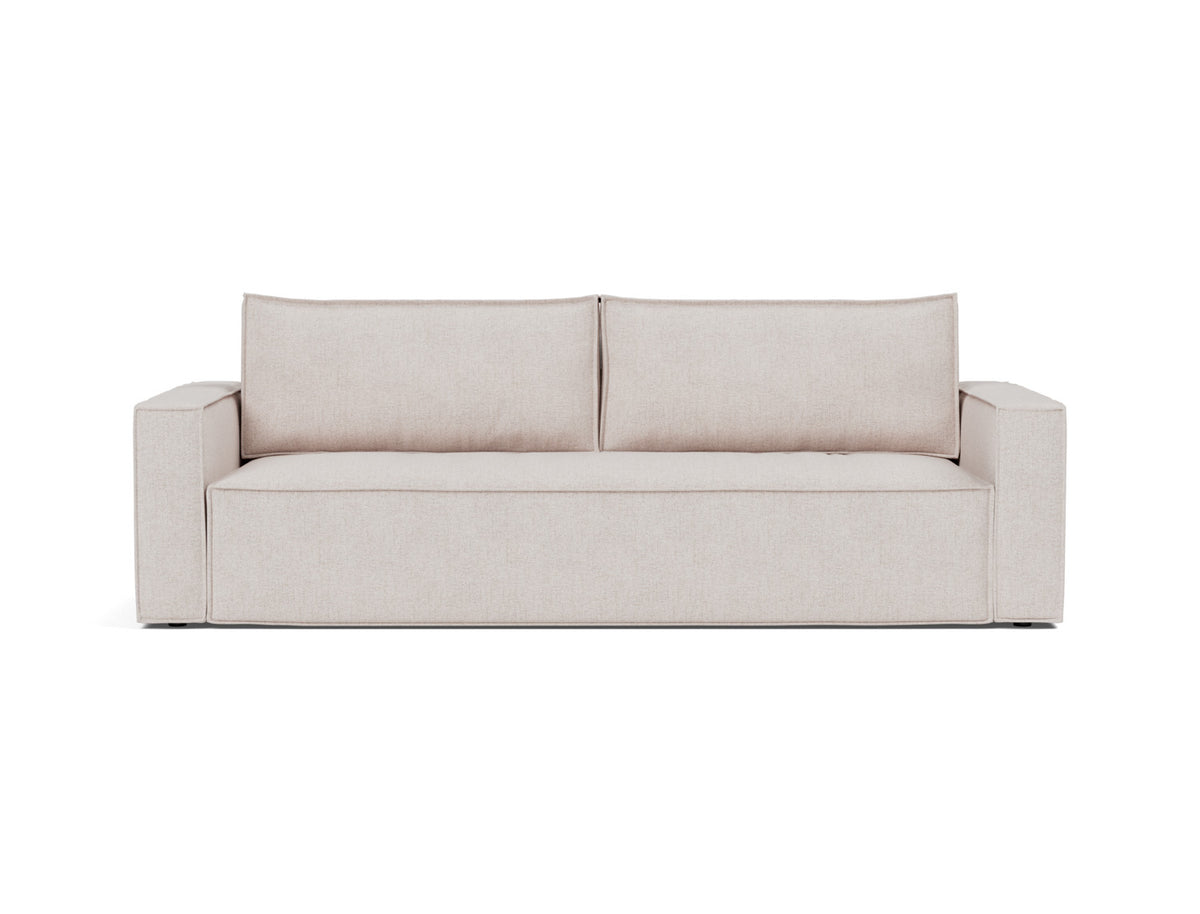 Innovation Living Newilla Full Sofa Bed with Standard Arms in Weda Sand (300), front view
