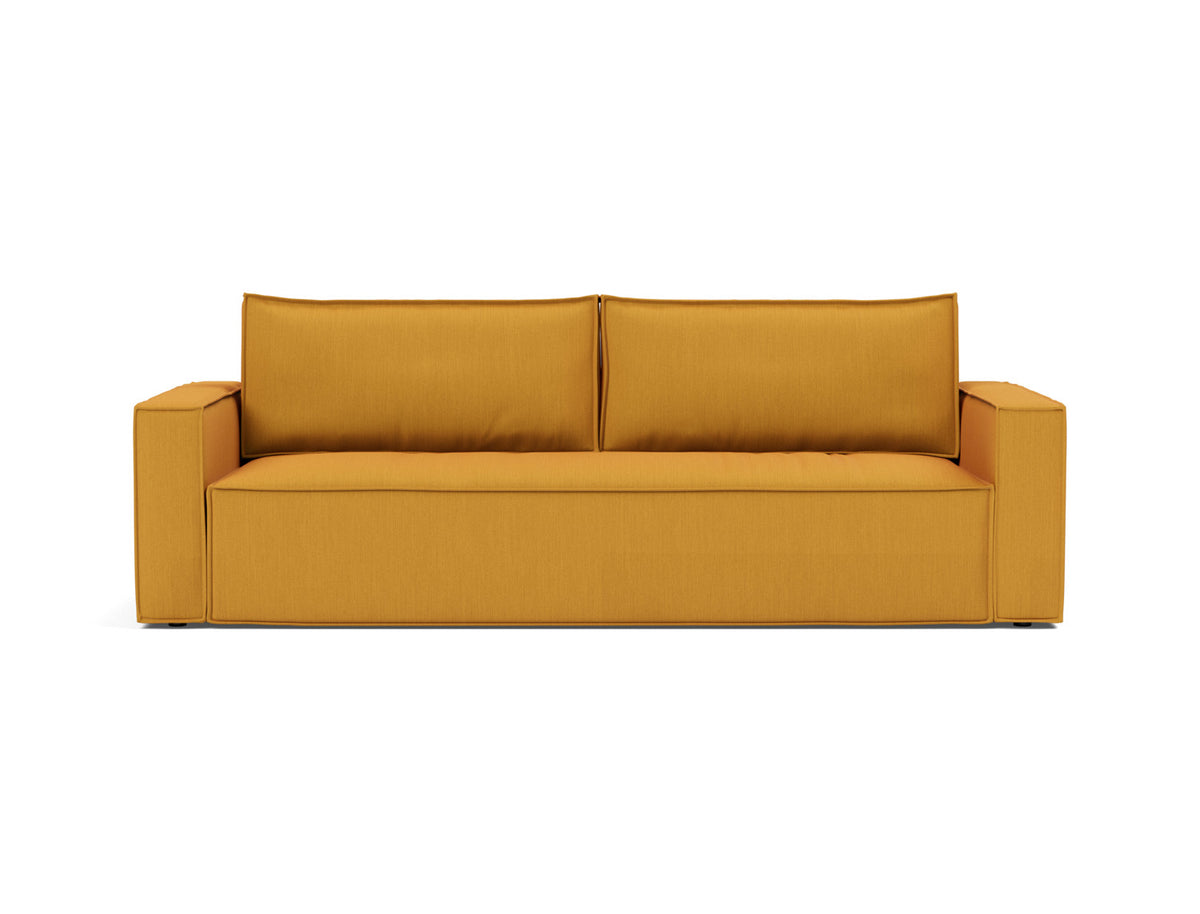 Innovation Living Newilla Full Sofa Bed with Standard Arms in Elegance Burned Curry (507), front view