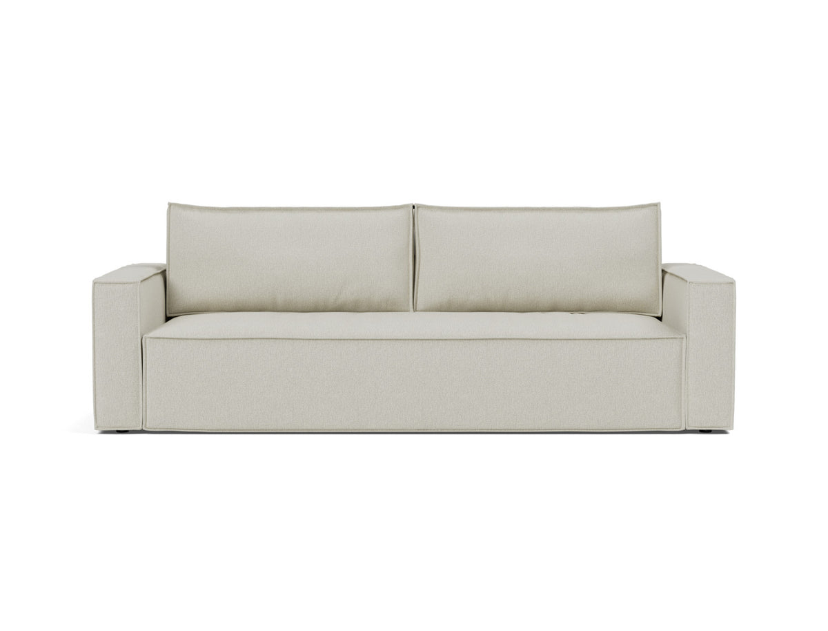 Innovation Living Newilla Full Sofa Bed with Standard Arms in Mixed Dance Natural (527), front view