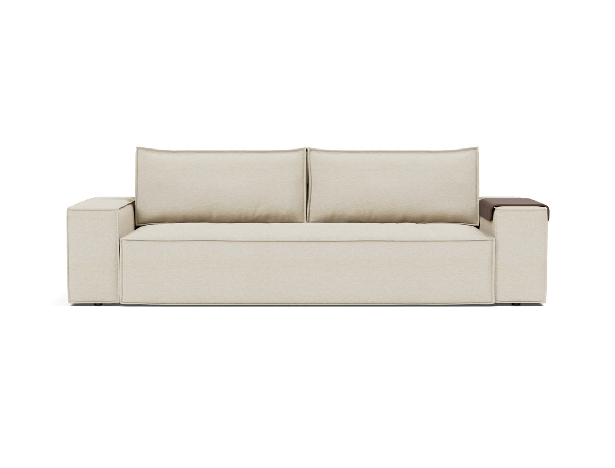Innovation Living Newilla Full Sofa Bed with Wide Arms in Halifax Shell (365), front view