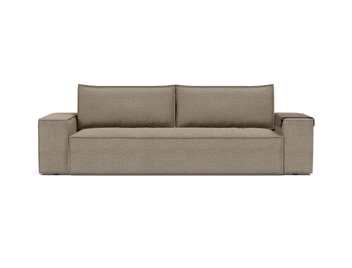 Innovation Living Newilla Full Sofa Bed with Wide Arms in Halifax Wicker (367), front view