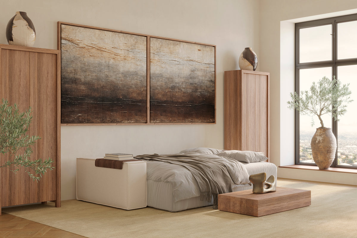 Innovation Living Newilla Full Sofa Bed with Wide Arms in a furnished room, Adario Basmati fabric – view 2