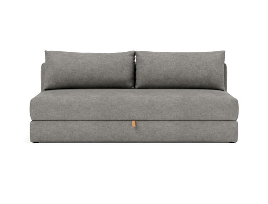Innovation Living Osvald Queen Sofa Bed in Avella Warm Grey (282), front view