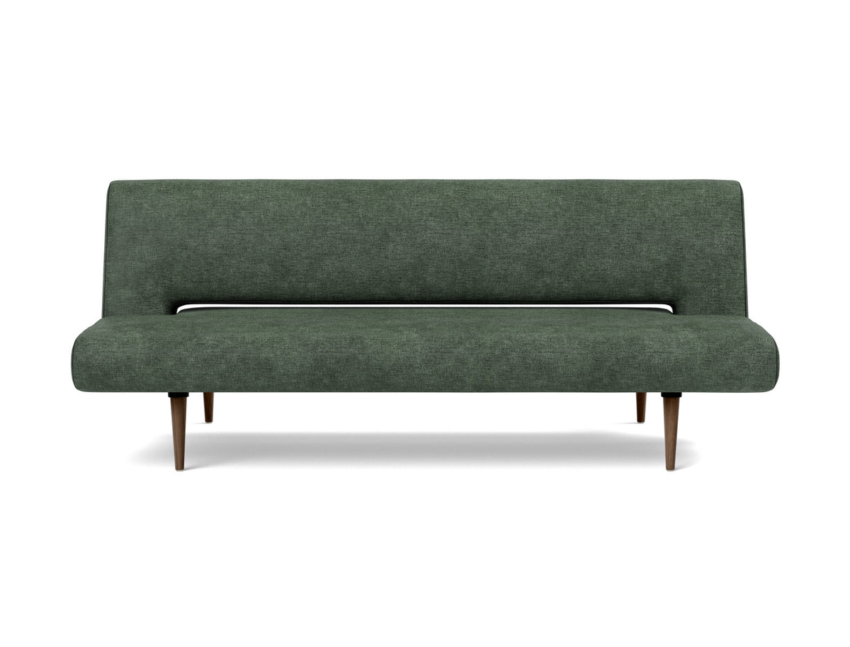 Innovation Living Unfurl Sofa Bed in Avella Pine Green (281), front view