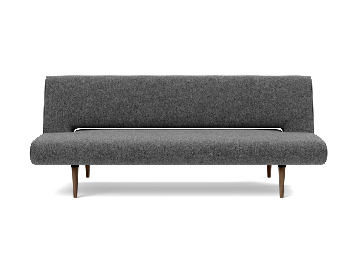 Innovation Living Unfurl Sofa Bed in Taura Deep Grey (350), front view