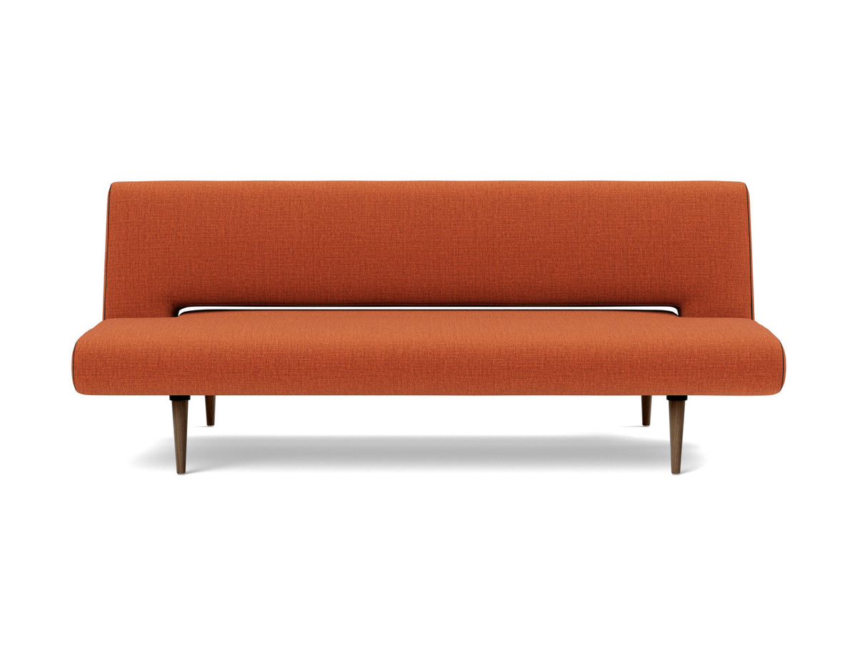 Innovation Living Unfurl Sofa Bed in Esina Rust Orange (412), front view