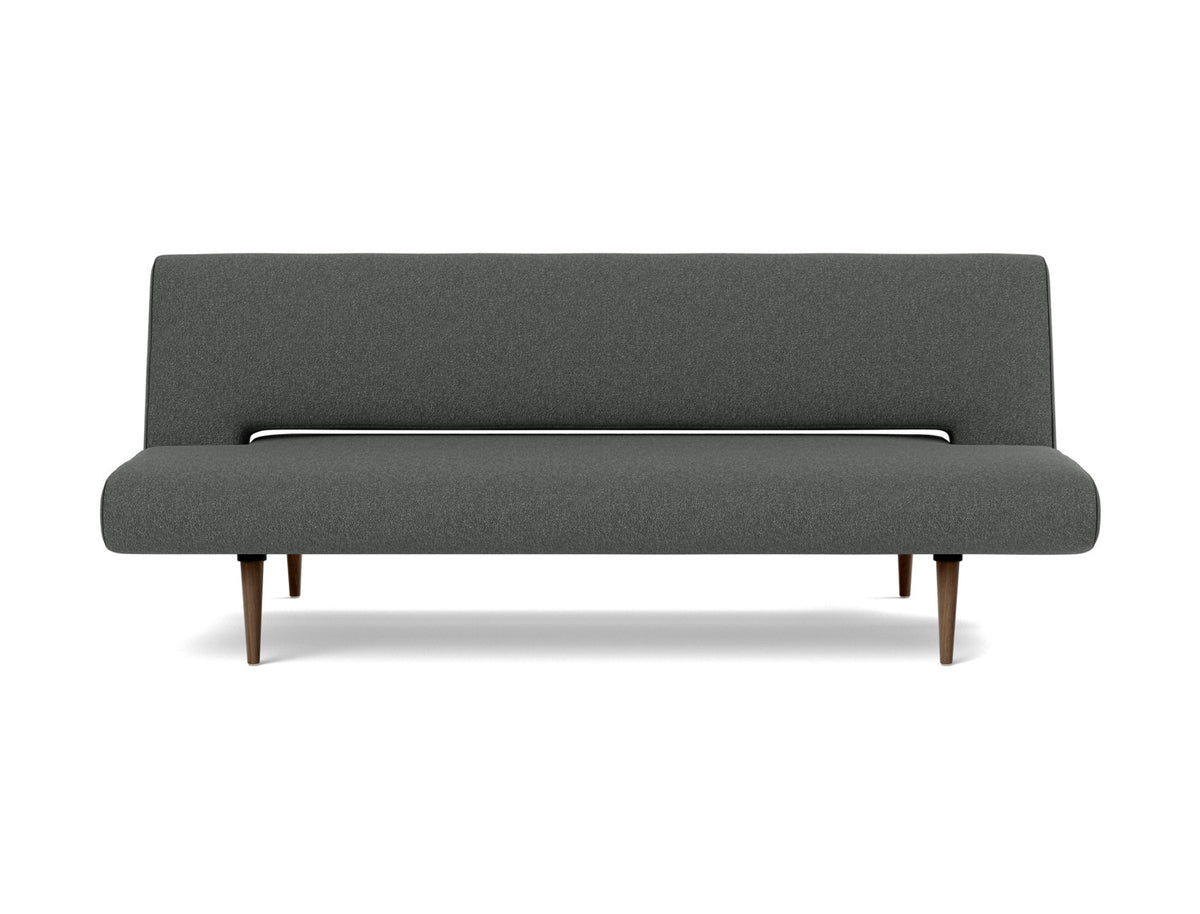 Innovation Living Unfurl Sofa Bed in Bouclé Charcoal (529), front view