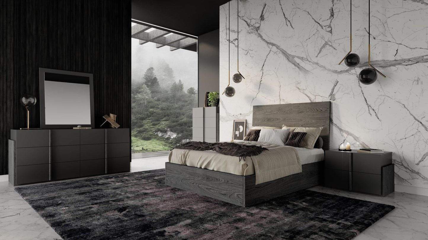 Nova Domus Lucia Full Size Italian Modern Matte Grey/Elm Grey Bed