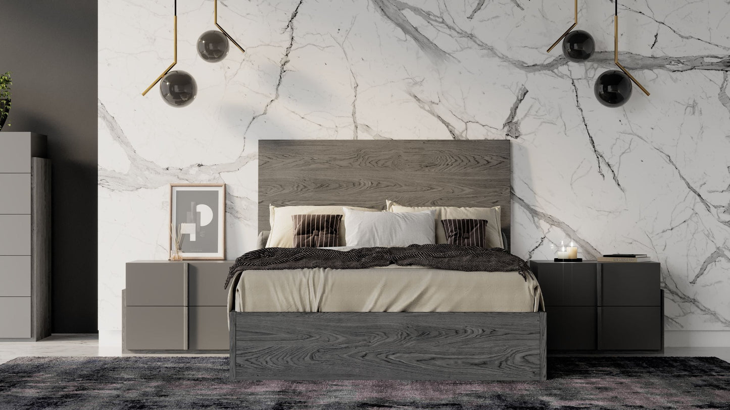 Nova Domus Lucia Full Size Italian Modern Matte Grey/Elm Grey Bed