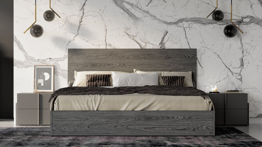 Nova Domus Lucia Italian Modern Matte Grey/Elm Grey Bedroom Set