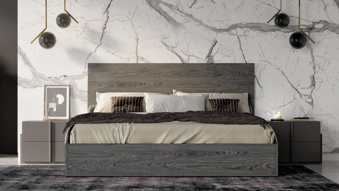 Nova Domus Lucia Italian Modern Matte Grey/Elm Grey Bed