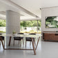 Nova Domus Jozy Modern Marble and Walnut Dining Table