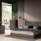 Nova Domus Rado Modern Walnut and Volcanic Slate Bed