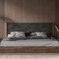 Nova Domus Rado Modern Walnut and Volcanic Slate Bed