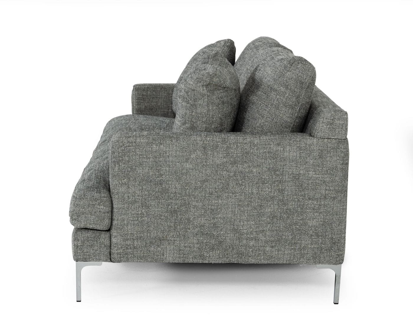 Divani Casa Janina Modern Dark Grey Fabric Sofa