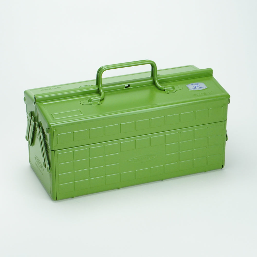 Toyo Steel ST-350 Two-Level Cantilever Toolbox – Japanese Tea Green, closed