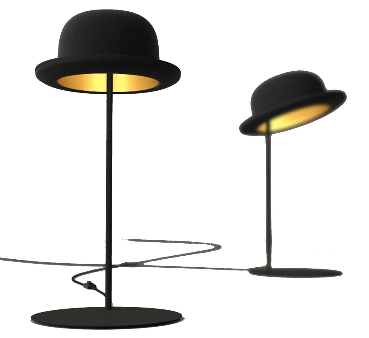 Innermost Jeeves table lamp by Jake Phipps – shown in two sizes of setting