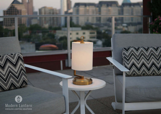 Modern Lantern Jynn cordless lamp in Dark Antique Brass