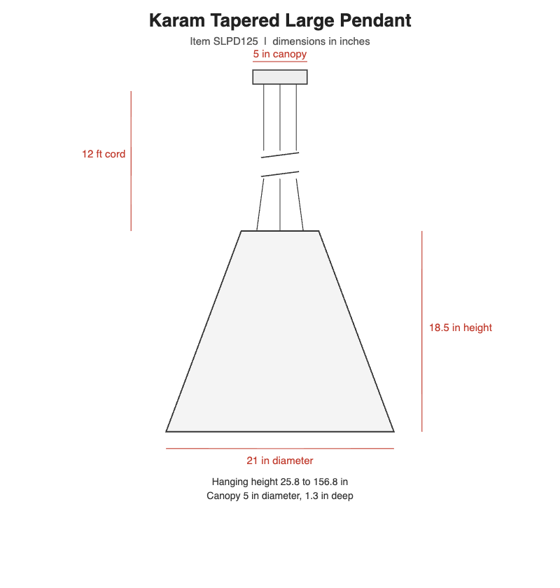 Visual Comfort Karam Tapered Large Pendant – view 3