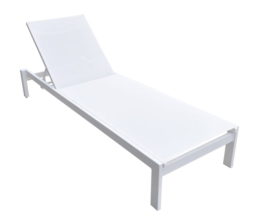 Renava Kayak Modern White Outdoor Chaise Lounge