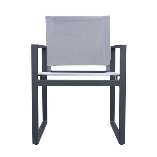 Renava Kayak Modern Charcoal Outdoor Dining Armchair Set of 2