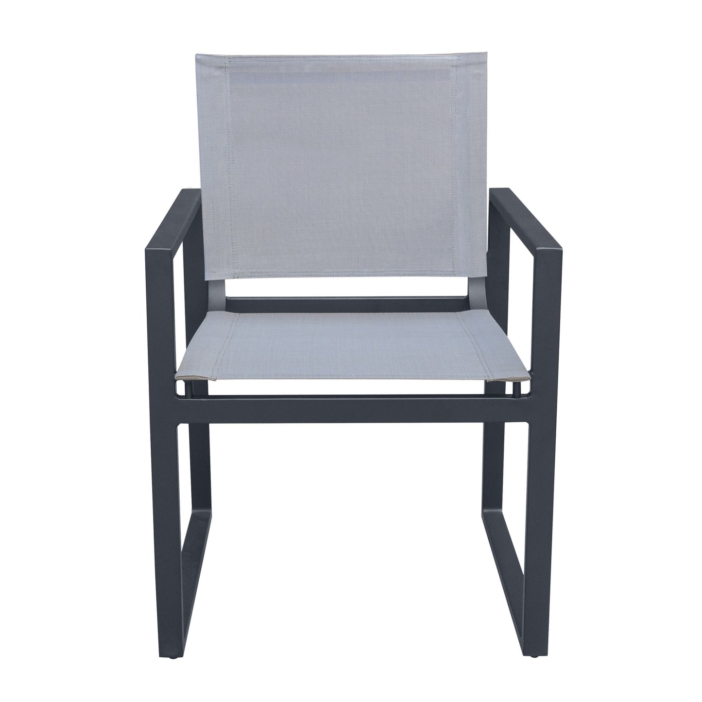 Renava Kayak Modern Charcoal Outdoor Dining Armchair Set of 2