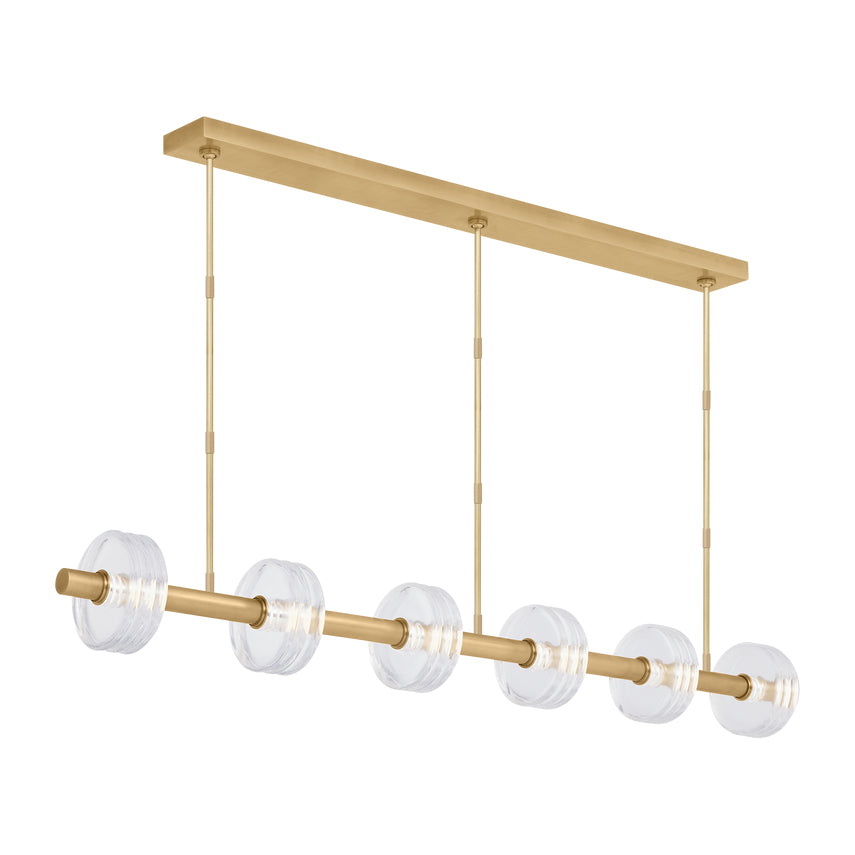 Laurel 72-inch Brass LED Dining Chandelier by Visual & Comfort & Co