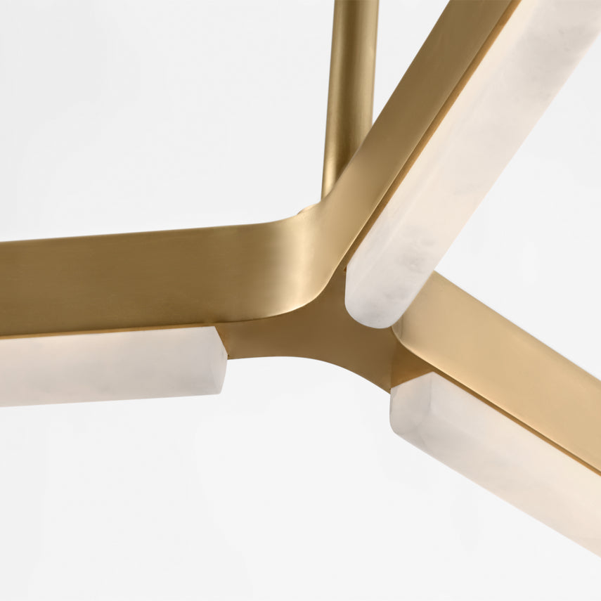 Linea 56In Alabaster LED Chandelier by Visual & Comfort & Co