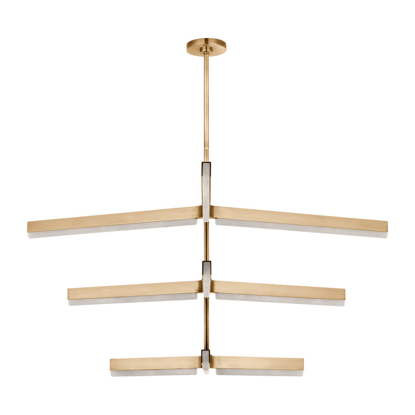 Linea 56In Antique Brass Chandelier by Visual & Comfort & Co