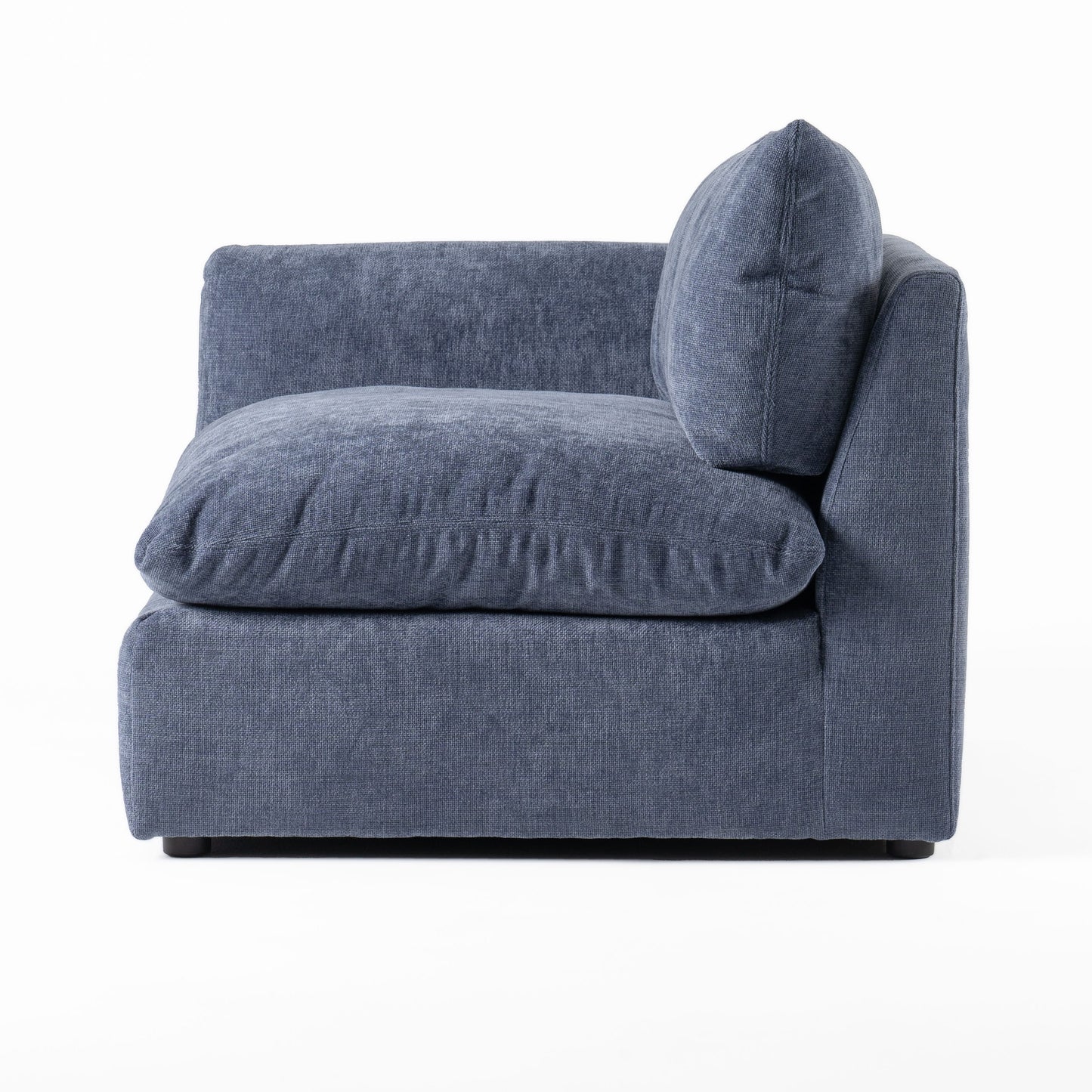 Divani Casa Kinsey Modern Blue Fabric Modular Left Facing Seat