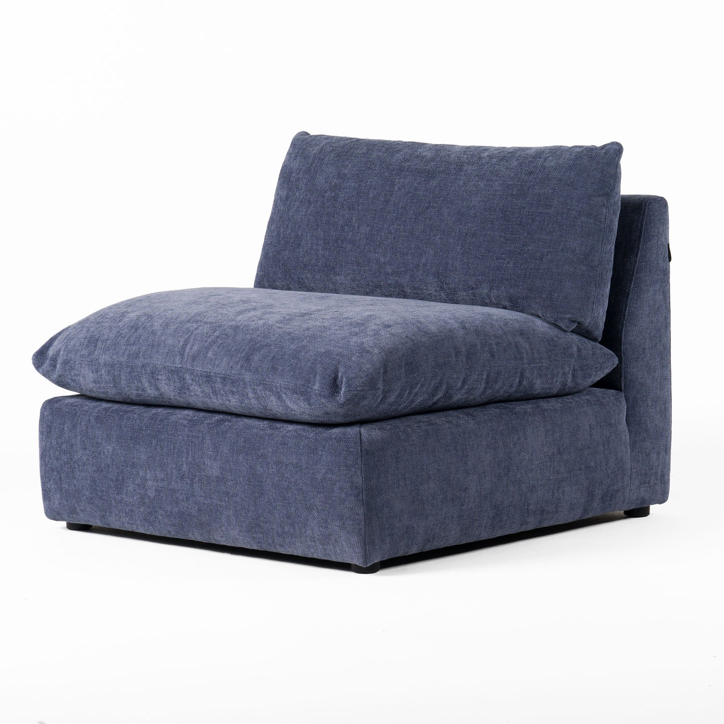 Divani Casa Kinsey Modern Blue Fabric Modular Armless Seat